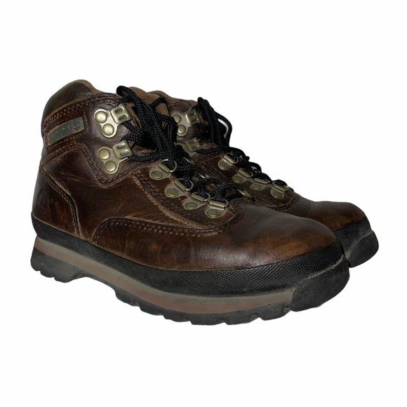 Timberland Brown Leather Hiking Boots Women's 6M - Picture 1 of 9